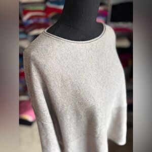 Elegant Mocha/Gray/Beige Cashmere Sweater by Pure Jill, 1X
